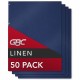 GBC Linen Weave Standard Presentation Cover - 8 3/4" x 11 1/4" Sheet - Navy Blue - Linen - 50 / Pack