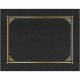 Geographics Letter, A4 Recycled Certificate Holder - 8 1/2" x 11" , 10" x 8" , 8 17/64" x 11 11/16" - Linen - Black - 30% Recycl