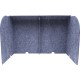 Ghent Acoustic Desktop Surround - 3 Panels - 36" Width x 24" Height x 18" Depth - Polyethylene Terephthalate (PET) Felt - Silver