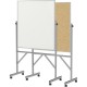 Ghent Reversible Cork Bulletin Board/Non-Magnetic Whiteboard with Aluminum Frame - 36" (3 ft) Width x 48" (4 ft) Height - Natura