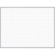 Ghent Grid Whiteboard - 36" (3 ft) Width x 24" (2 ft) Height - White Steel Surface - Satin Aluminum Frame - Rectangle - Horizont