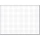 Ghent Grid Whiteboard - 48" (4 ft) Width x 36" (3 ft) Height - White Steel Surface - Satin Aluminum Frame - Rectangle - Horizont