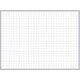 Ghent Grid Whiteboard - 96" (8 ft) Width x 48" (4 ft) Height - White Steel Surface - Satin Aluminum Frame - Rectangle - Horizont