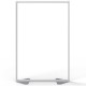 Ghent Partition - 48" Width x 72" Height - Aluminum Frame - Porcelain, Vinyl - Clear - 1 Each