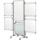 Ghent Nexus Easel+ - 26" (2.2 ft) Width x 39" (3.3 ft) Height - White Porcelain Surface - Frosted Acrylic Frame - Magnetic - Era