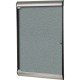Ghent Silhouette Enclosed with 199 Stone Vinyl Tackboard - 42.13" Height x 27.75" Width - Stone Vinyl Surface - Aluminum Frame -