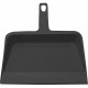Genuine Joe Heavy-duty Plastic Dust Pan - 12" Wide - Plastic - Black - 12 / Carton