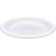 Genuine Joe 10-1/4" Large Plastic Plates - Disposable - 10.3" Diameter - Warm White - Plastic Body - 125 / Pack