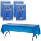 Genuine Joe Plastic Rectangular Table Covers - 108" Length x 54" Width - Plastic - Blue - 24 / Carton