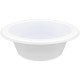 Genuine Joe 12 oz Reusable Plastic Bowls - Serving - Disposable - White - Plastic Body - 125 / Pack