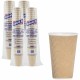 Genuine Joe 16 oz Rippled Hot Cups - 25.0 / Pack - 20 / Carton - Brown - Hot Drink, Beverage