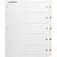 Business Source Table of Content Quick Index Dividers - Printed Tab(s) - Digit - 1-5 - 5 Tab(s)/Set - 8.5" Divider Width x 11" D