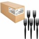 Genuine Joe Heavyweight Fork - 1 Piece(s) - 1000/Carton - Fork - 1 x Fork - Disposable - Textured - Black