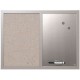 MasterVision MV Fabric/Dry-erase Bulletin Board - 18" Height x 24" Width - Gray Fabric, White Surface - Lightweight, Mounting Sy
