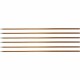 Genuine Joe Wood Handle with Threaded Metal Tip - Natural - Metal, Wood - 6 / Carton