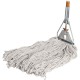 Genuine Joe Wood Handle Complete Wet Mop - 60" x 0.94" Cotton Head Wood Handle - Lightweight, Rust Resistant, Absorbent, 4-ply, 