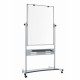 MasterVision Magnetic Dry Erase 2-sided Easel - 47.2" (3.9 ft) Width x 35.4" (3 ft) Height - Magnetic - Casters, Marker Tray - A
