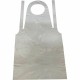 Genuine Joe 50" Disposable Poly Apron - Polyethylene, Polyethylene - For Food Handling, Manufacturing - White - 10 / Carton