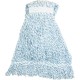 Genuine Joe Blue Stripes Hygrade Mophead - Large - Rayon - Blue, White - 1Each