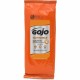 Gojo Fast Towels - Fresh Citrus - 60 Sheets - Clear, Blue - 60 Per Pack - 1 / Pack