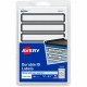 Avery Durable ID Labels - 5/8" Width x 3 1/2" Length - Permanent Adhesive - Rectangle - Matte - White - Blue Border - Film - 7 /