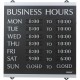 Headline Signs Business Hours Sign - 1 Each - Business Hours Print/Message - 14" Width13" Depth - Heavy Duty, Durable - Plastic 