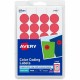 Avery Color-Coding Labels - - Width3/4" Diameter - Removable Adhesive - Round - Laser, Inkjet - Matte - Red - Paper - 24 / Sheet