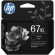 HP 67XL Original High Yield Inkjet Ink Cartridge - Black - 1 Each - 240 Pages