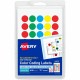 Avery Color Coded Label - - Width3/4" Diameter - Removable Adhesive - Round - Green, Light Blue, Red, Yellow - Film - 35 / Sheet