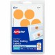 Avery 1-1/4" Color-Coding Labels - - Height1 1/4" Diameter - Removable Adhesive - Round - Laser - Orange - 12 / Sheet - 400 / Pa