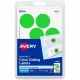 Avery 1-1/4" Color-Coding Labels - - Height1 1/4" Diameter - Removable Adhesive - Round - Laser - Neon Green - 12 / Sheet - 400 