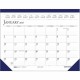 House of Doolittle Deep Blue Print 18.5" Desk Pad Calendar - Julian Dates - Monthly - 12 Month - January 2025 - December 2025 - 