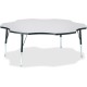 Jonti-Craft Berries Elementary Height Prism Six-Leaf Table - For - Table TopBlack, Laminated Top - Four Leg Base - 4 Legs - Heig