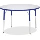 Jonti-Craft Berries Adult Height Color Edge Round Table - For - Table TopGray Round, Laminated Top - Four Leg Base - 4 Legs - He