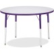Jonti-Craft Berries Adult Height Color Edge Round Table - For - Table TopLaminated Round, Purple Top - Four Leg Base - 4 Legs - 