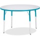 Jonti-Craft Berries Adult Height Color Edge Round Table - For - Table TopLaminated Round, Teal Top - Four Leg Base - 4 Legs - He