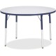 Jonti-Craft Berries Adult Height Color Edge Round Table - For - Table TopLaminated Round, Navy Top - Four Leg Base - 4 Legs - He