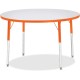 Jonti-Craft Berries Adult Height Color Edge Round Table - For - Table TopLaminated Round, Orange Top - Four Leg Base - 4 Legs - 