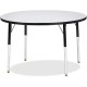 Jonti-Craft Berries Adult Height Color Edge Round Table - For - Table TopBlack Round, Laminated Top - Four Leg Base - 4 Legs - H
