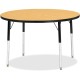 Jonti-Craft Berries Adult Height Color Top Round Table - For - Table TopBlack Oak Round, Laminated Top - Four Leg Base - 4 Legs 