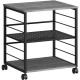 Lorell Deskside Mobile Machine Stand - 200 lb Load Capacity - 26.5" Height x 23.6" Width x 19.6" Depth - Desk - Powder Coated - 