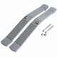Lorell Panel System Feet - 2" Width x 18.4" Depth x 1.9" Height - Aluminum - Aluminum