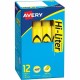 Avery Desk Style Highlighters - Chisel Marker Point Style - Yellow - Yellow Barrel - 12 / Dozen