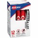 Avery Marks A Lot Permanent Markers - Regular Marker Point - 4.7625 mm Marker Point Size - Chisel Marker Point Style - Red - Red