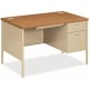 HON Metro Classic HP3251R Pedestal Desk - 48" x 30"29.5" - 2 x Box, File Drawer(s)Right Side - Square Edge - Finish: Harvest, Pu