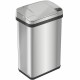 HLS Commercial Stainless Steel Sensor Trash Can - 4 gal Capacity - Rectangular - Touchless - Sensor, Fingerprint Resistant - 17.