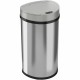 HLS Commercial 13-Gallon Semi-Round Sensor Trash Can - Hinged Lid - 13 gal Capacity - Semicircular - Touchless - Sensor, Bacteri