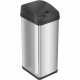 HLS Commercial 13-Gallon Sensor Trash Can - Hinged Lid - 13 gal Capacity - Rectangular - Touchless - Vented, Mobility, Handle, E