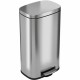 HLS Commercial Stainless Steel Soft Step Trash Can - 8 gal Capacity - Fire Resistant - Smooth, Pedal Control, Fingerprint Resist