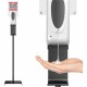 HLS Commercial Floor Stand Sensor Sanitizer Dispenser - Automatic - 1.06 quart Capacity - Support 4 x C Battery - Floor Standing